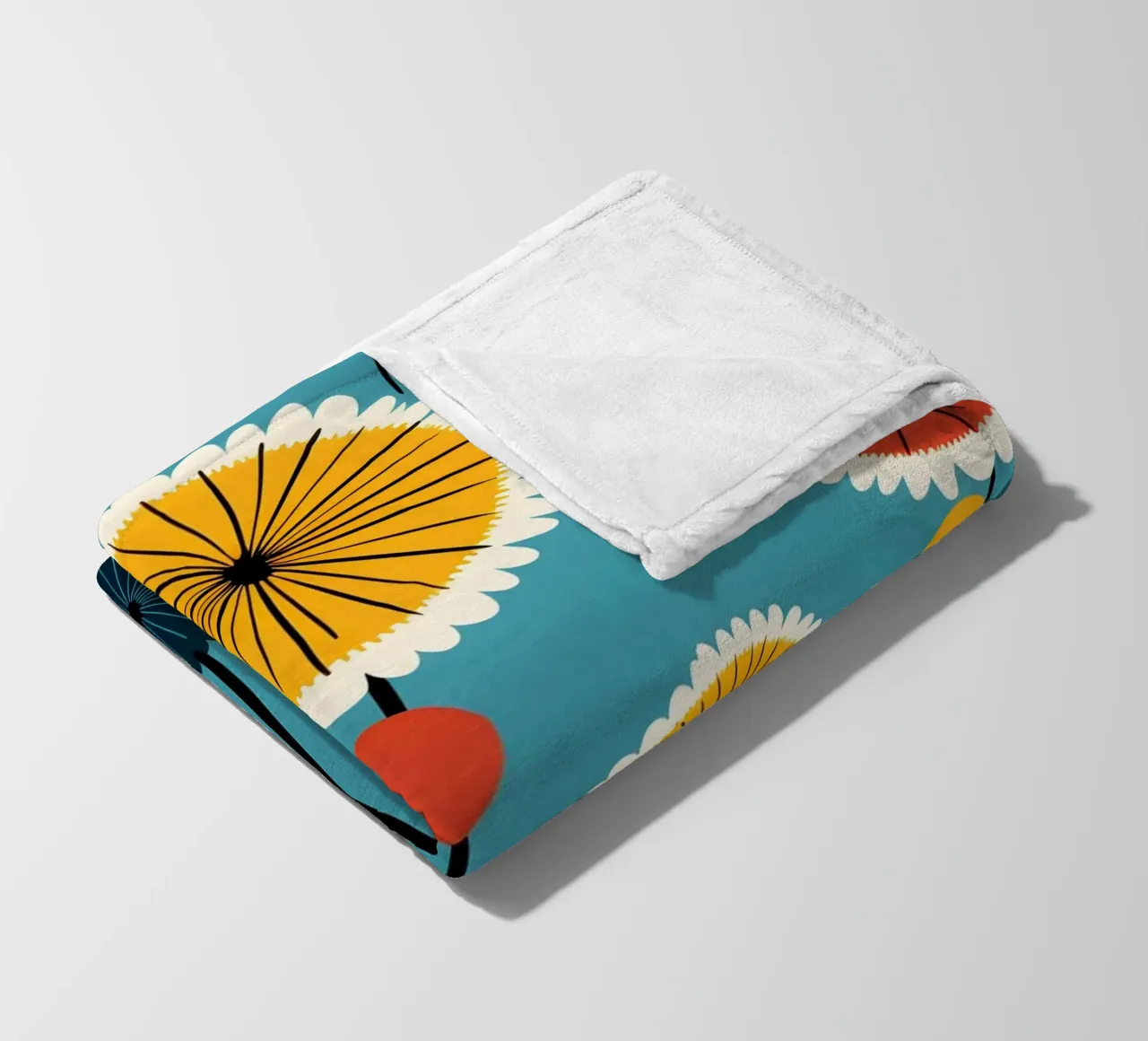 Dandelion retrò pop coperta in pile da Botanical Pattern House