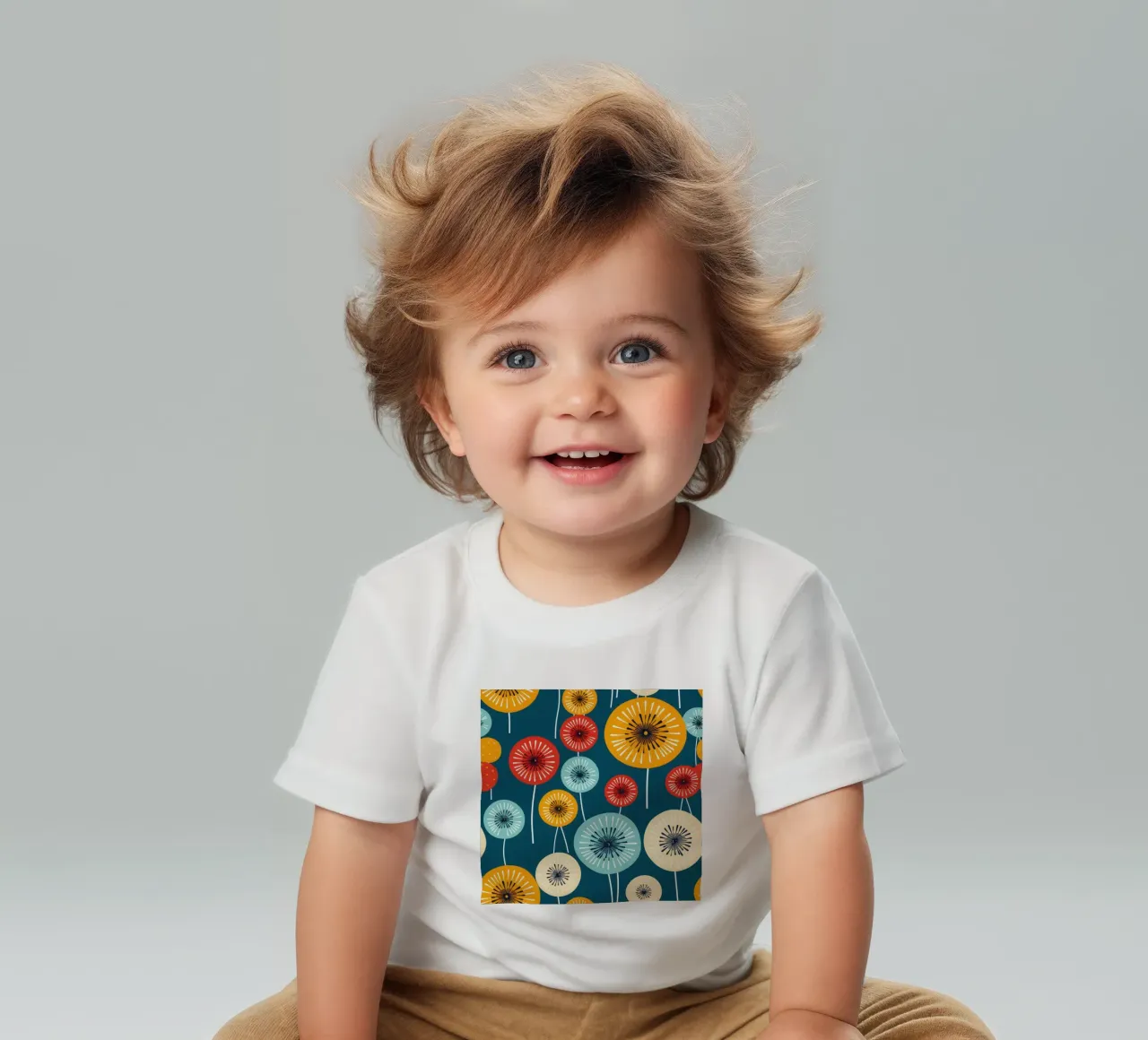 Dandelion retrò pop maglietta neonato da Botanical Pattern House
