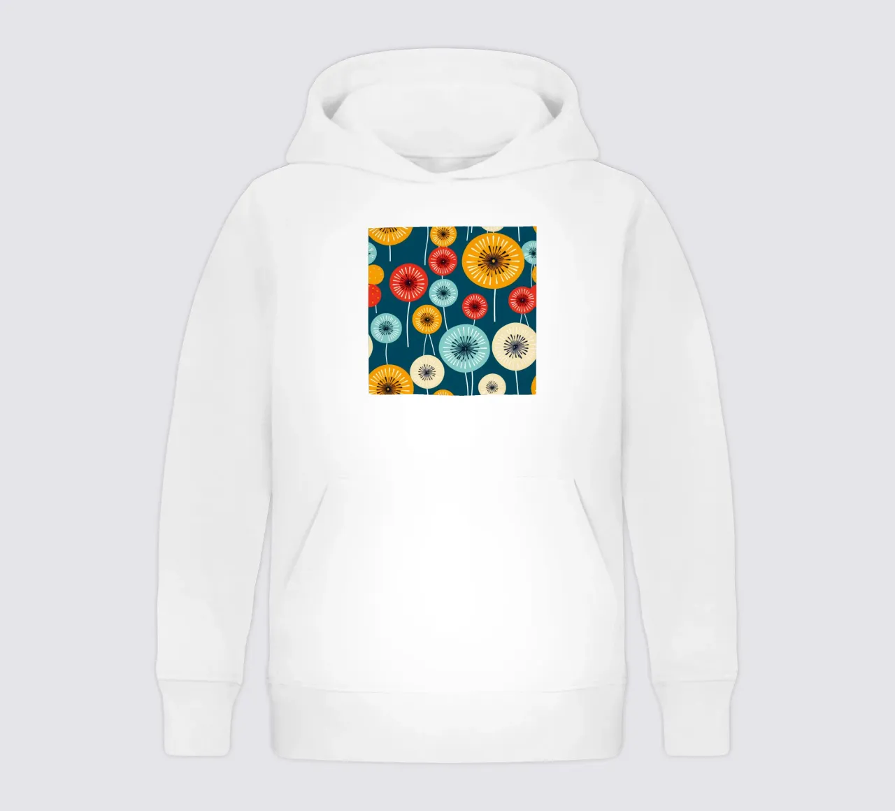 Dandelion retrò pop felpa bambino con cappuccio da Botanical Pattern House