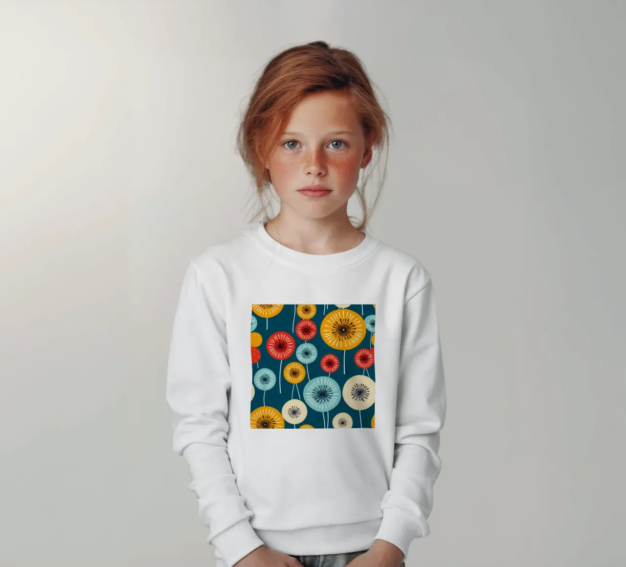 Dandelion retrò pop felpa bambino da Botanical Pattern House