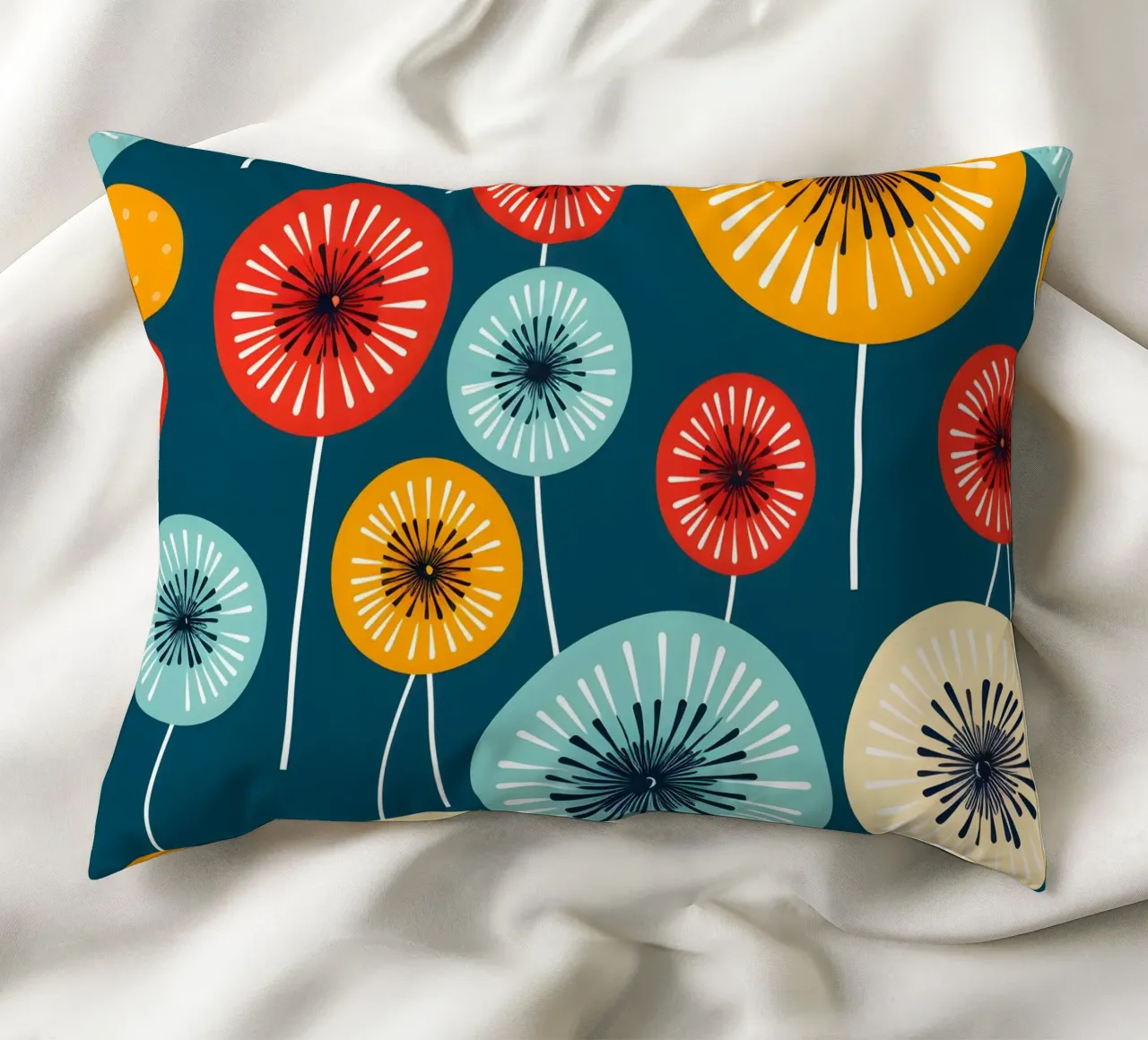 Dandelion retrò pop cuscino da Botanical Pattern House
