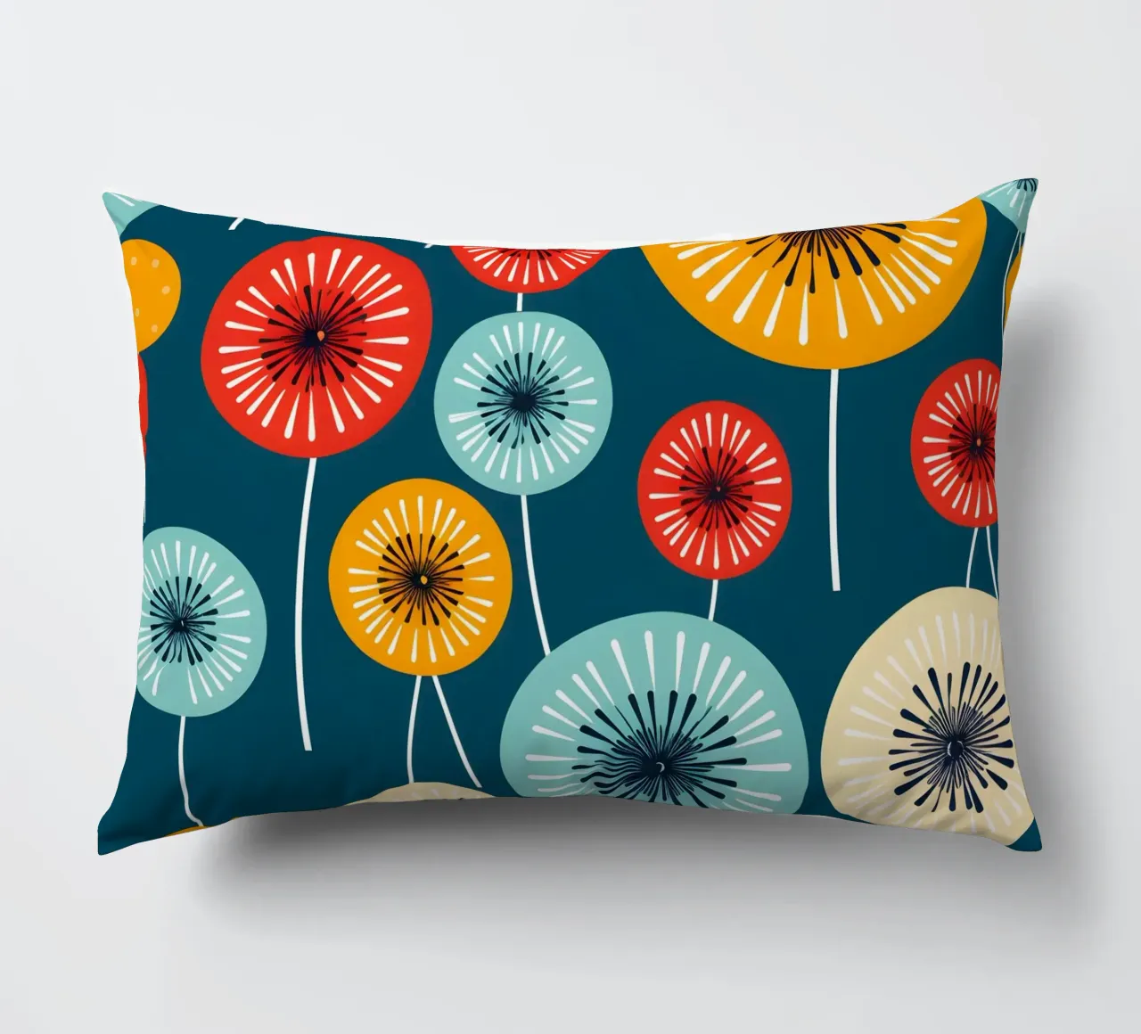 Dandelion retrò pop cuscino da Botanical Pattern House