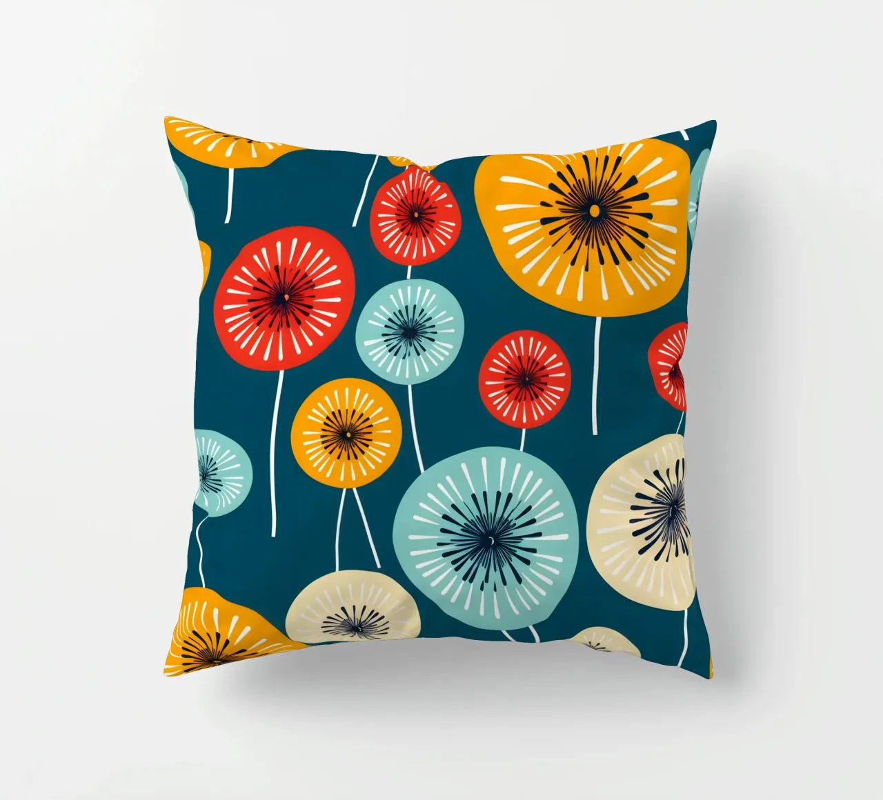 Dandelion retrò pop cuscino da Botanical Pattern House