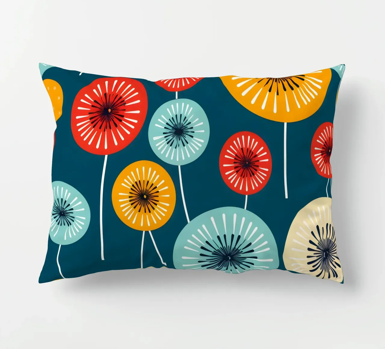 Dandelion retrò pop cuscino da Botanical Pattern House