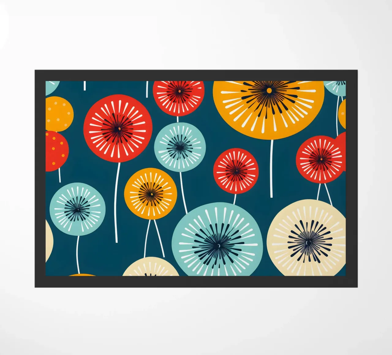 Dandelion retrò pop zerbino da Botanical Pattern House