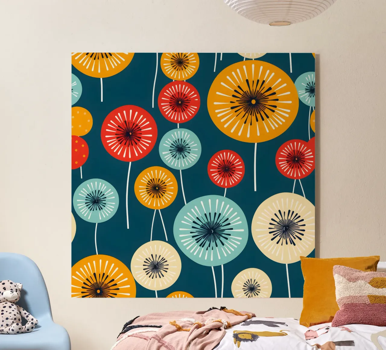 Dandelion retrò pop plexiglass da Botanical Pattern House