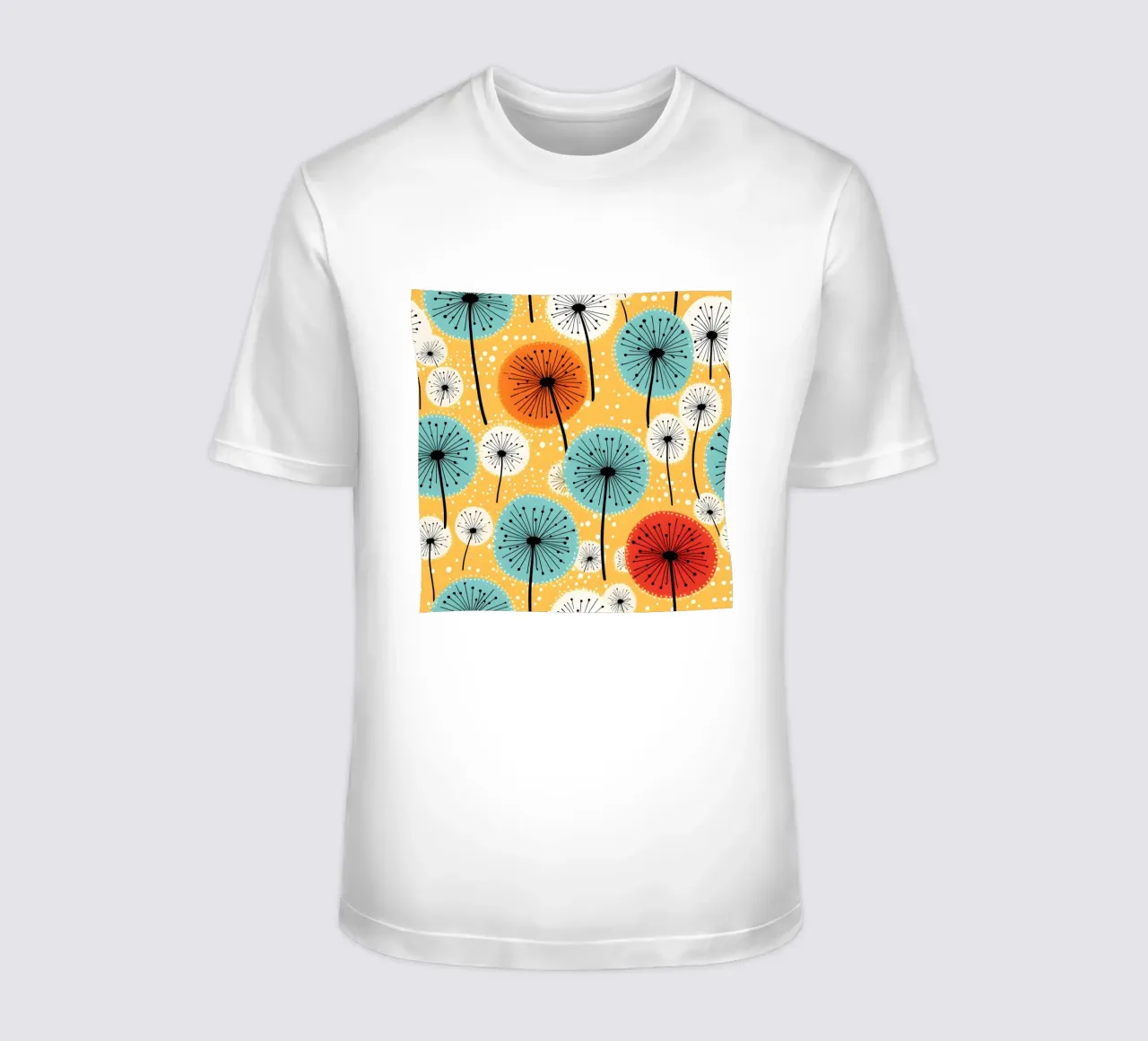 Dandelion retrò pop t-shirt da Botanical Pattern House