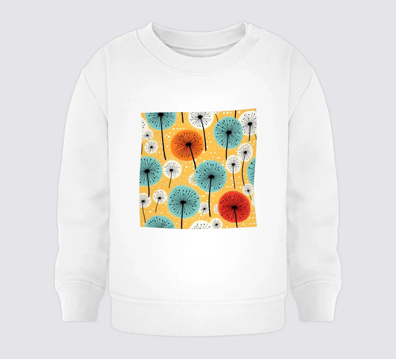 Dandelion retrò pop felpa neonato da Botanical Pattern House
