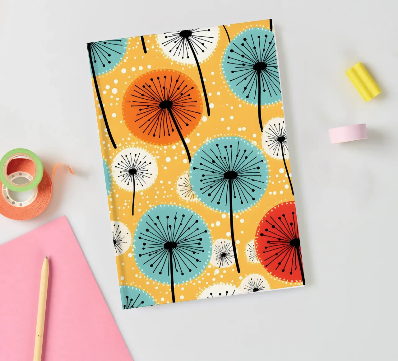 Dandelion retrò pop diario da Botanical Pattern House