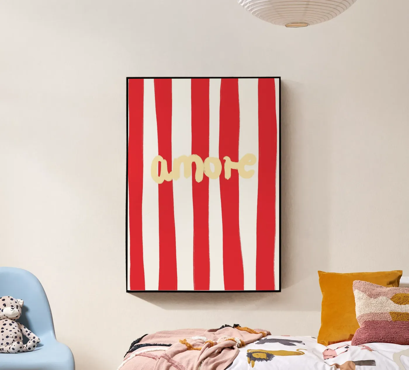 Amore Striped plexiglass da Poster Print Studio