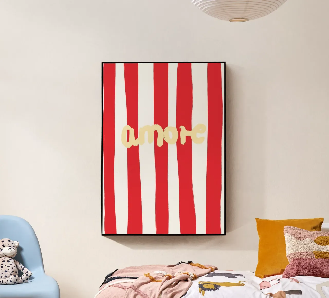 Amore Striped plexiglass da Poster Print Studio