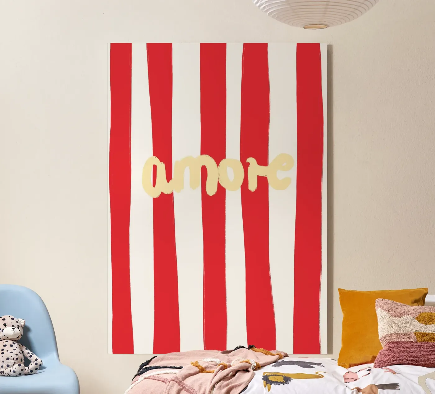 Amore Striped plexiglass da Poster Print Studio