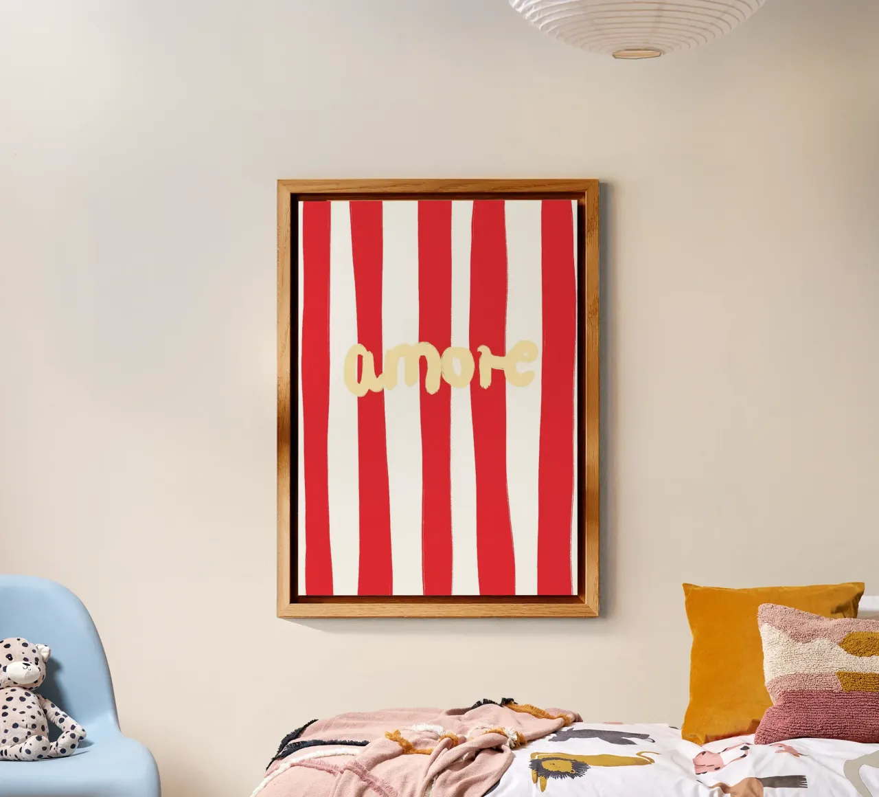 Amore Striped alluminio dibond da Poster Print Studio