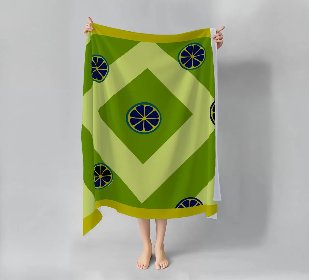 Frutta verde arancione telo mare da TODAY'S SHOP