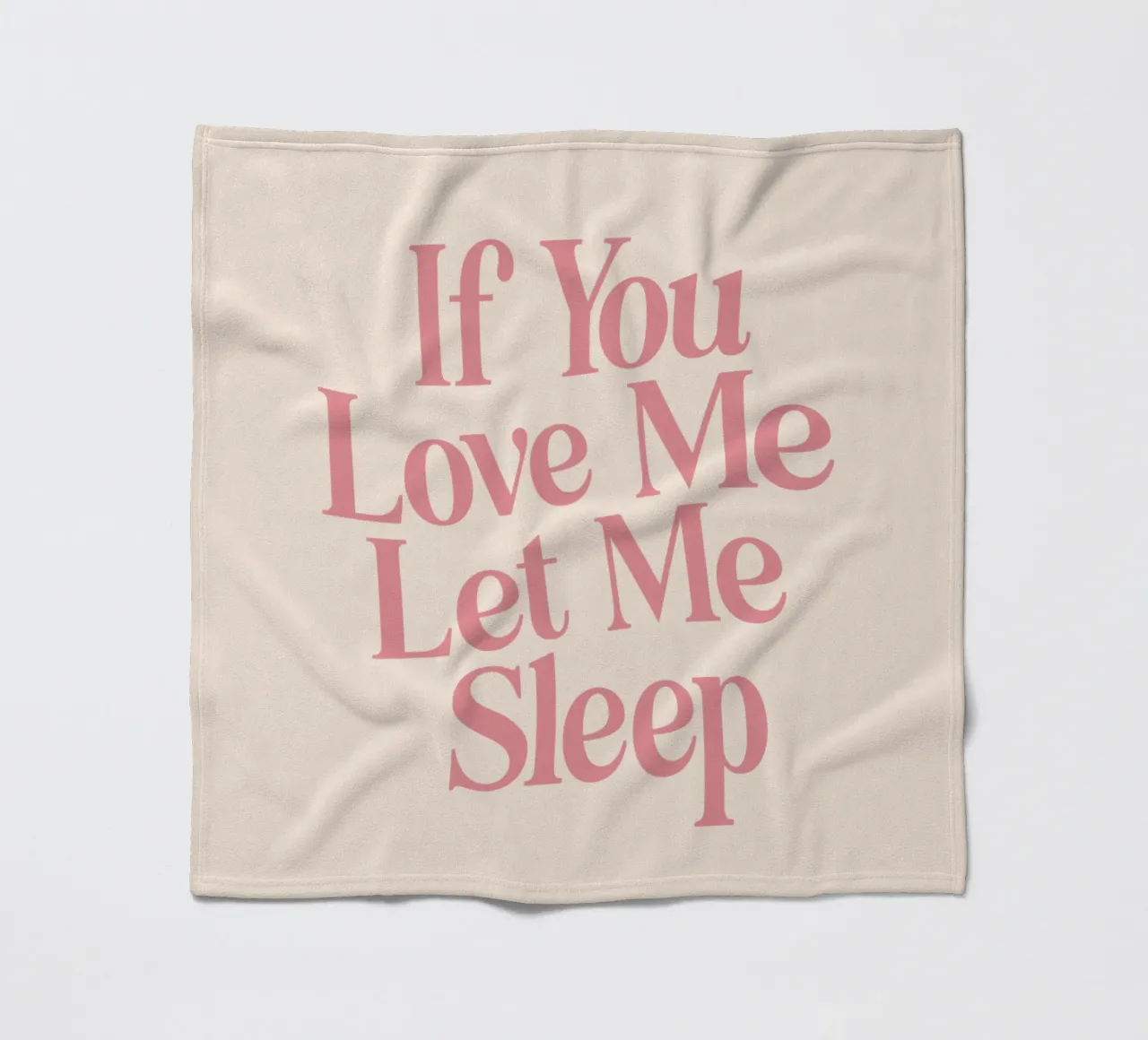 Wenn du mich liebst, lass mich schlafen Schlafzimmer Wand Typografie drucken Fleecedecke von THE MOTIVATED TYPE