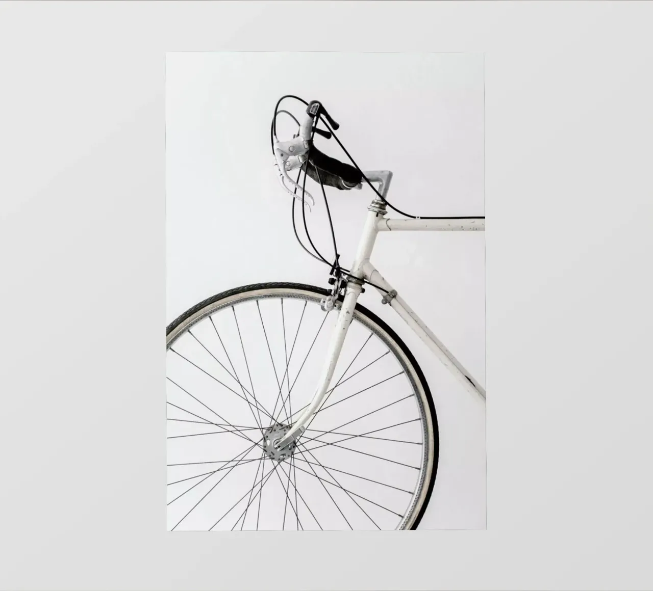 White Minimal Bicycle Love backlit film by Studio Nahili