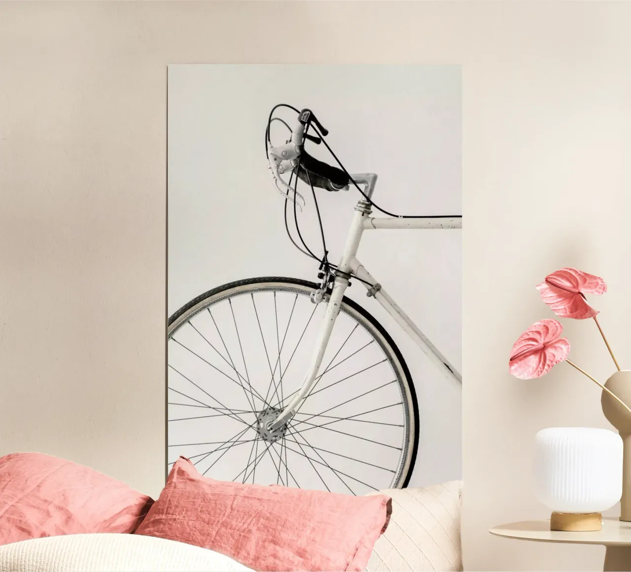 White Minimal Bicycle Love hahnemühle by Studio Nahili