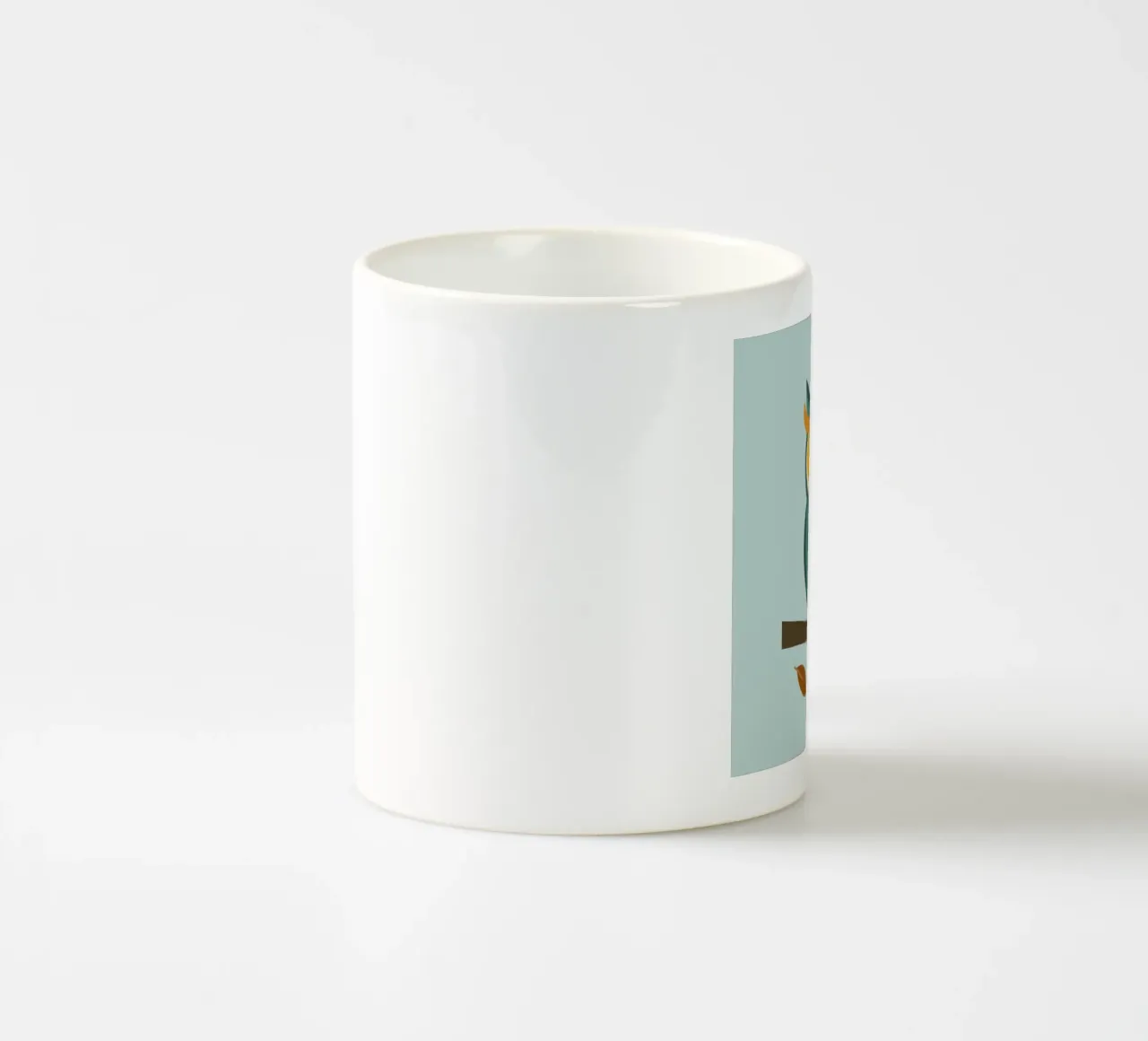 Gufo saggio su un ramo - Incantevole disegno animale tazza in ceramica da namosh