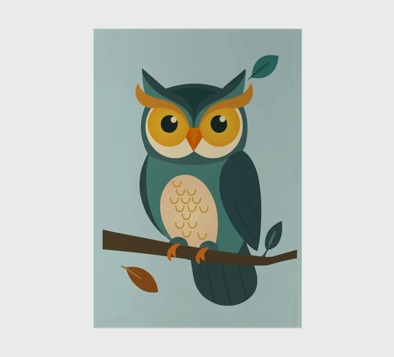 Chouette sage sur branche - Charmant design animalier carnet de notes de namosh