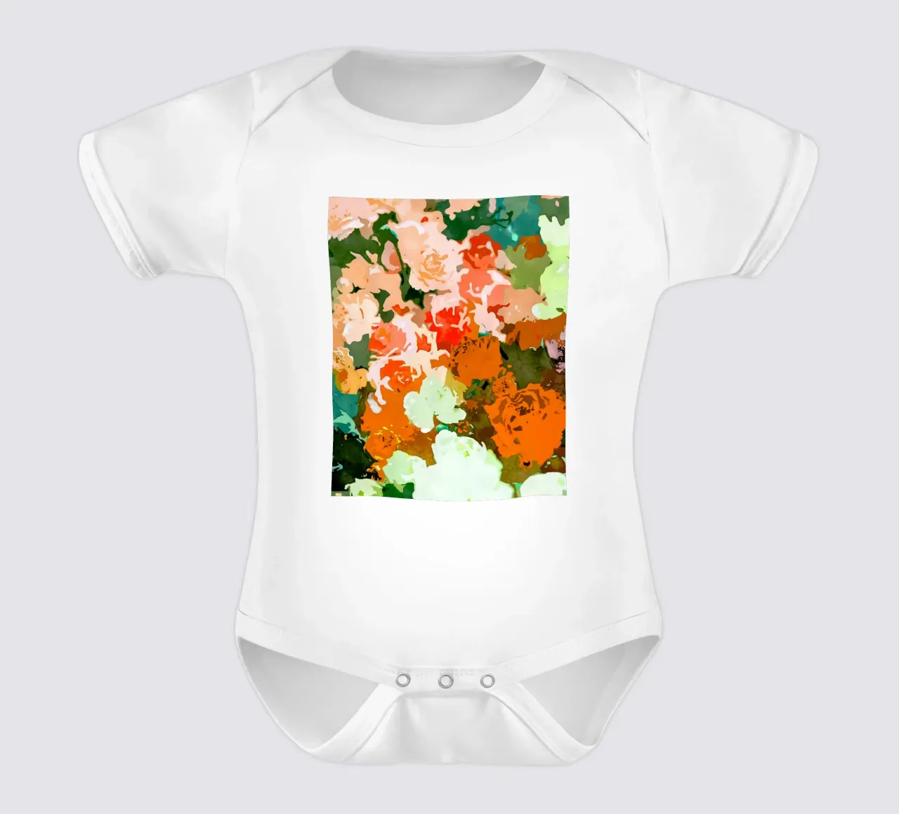 Velluto floreale body neonato maniche corte da 83oranges