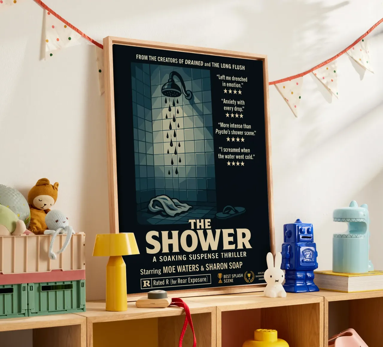 The Shower: A Soaking Suspense Thriller tela con Cornice a cassetta da ramosashop