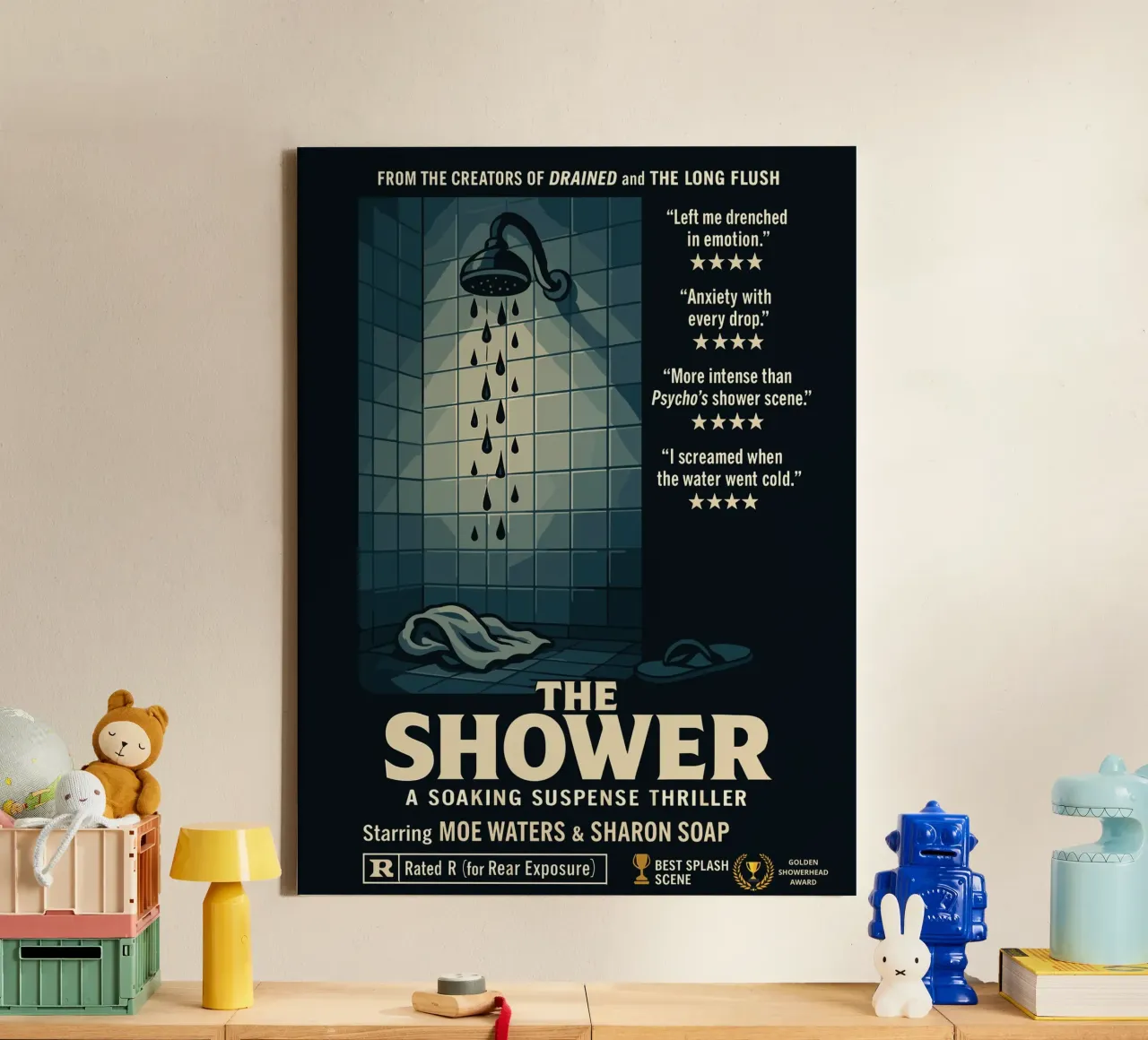 The Shower: A Soaking Suspense Thriller tela con Cornice a cassetta da ramosashop