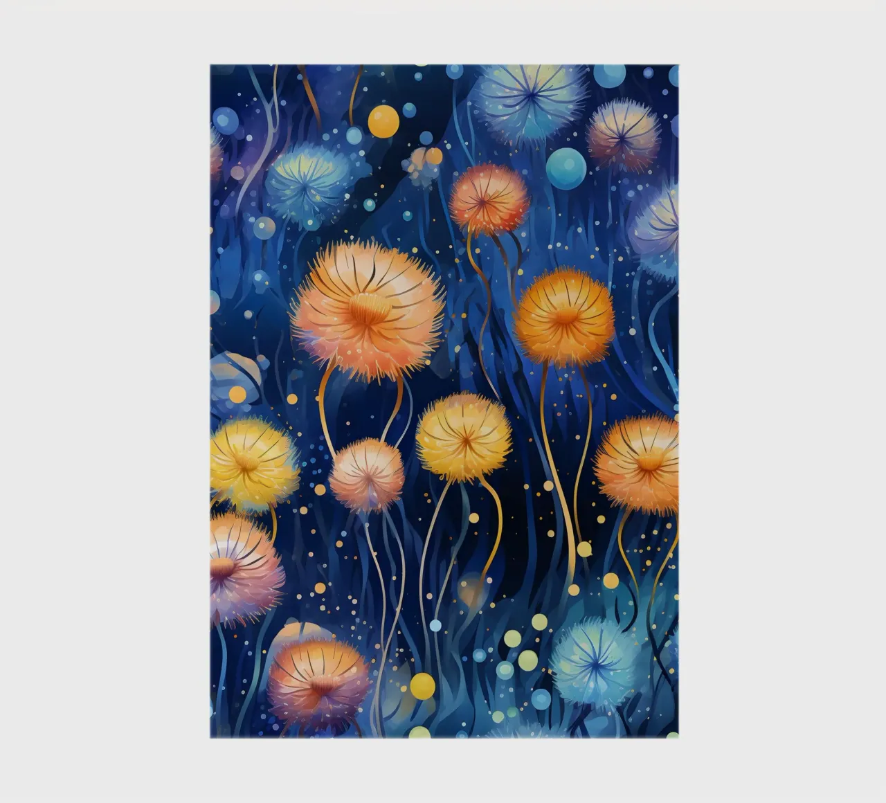 Cosmic Dandelions notebook by Botanical Pattern House