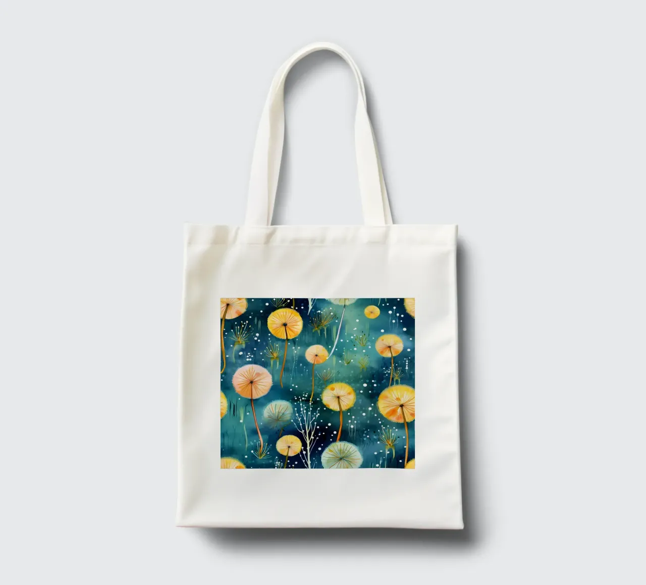 Cosmic Dandelions tote bag by Botanical Pattern House