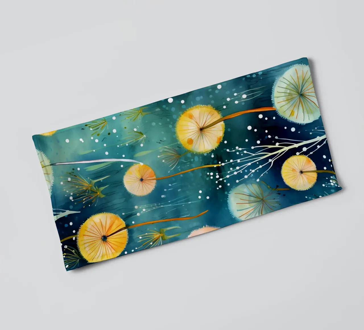 Cosmic Dandelions towel by Botanical Pattern House