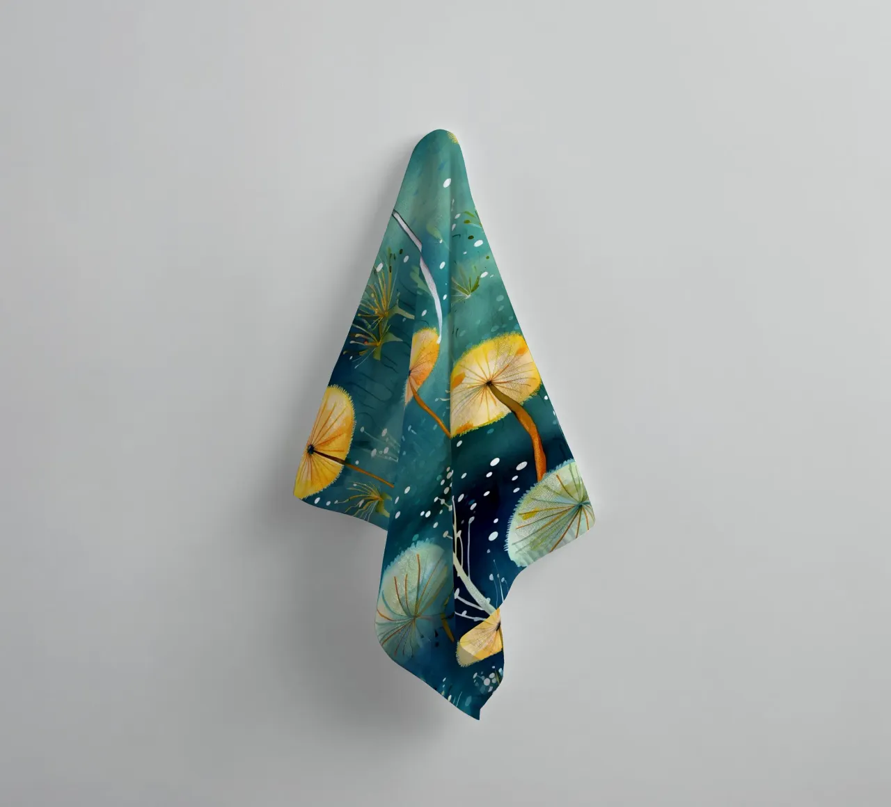 Cosmic Dandelions towel by Botanical Pattern House