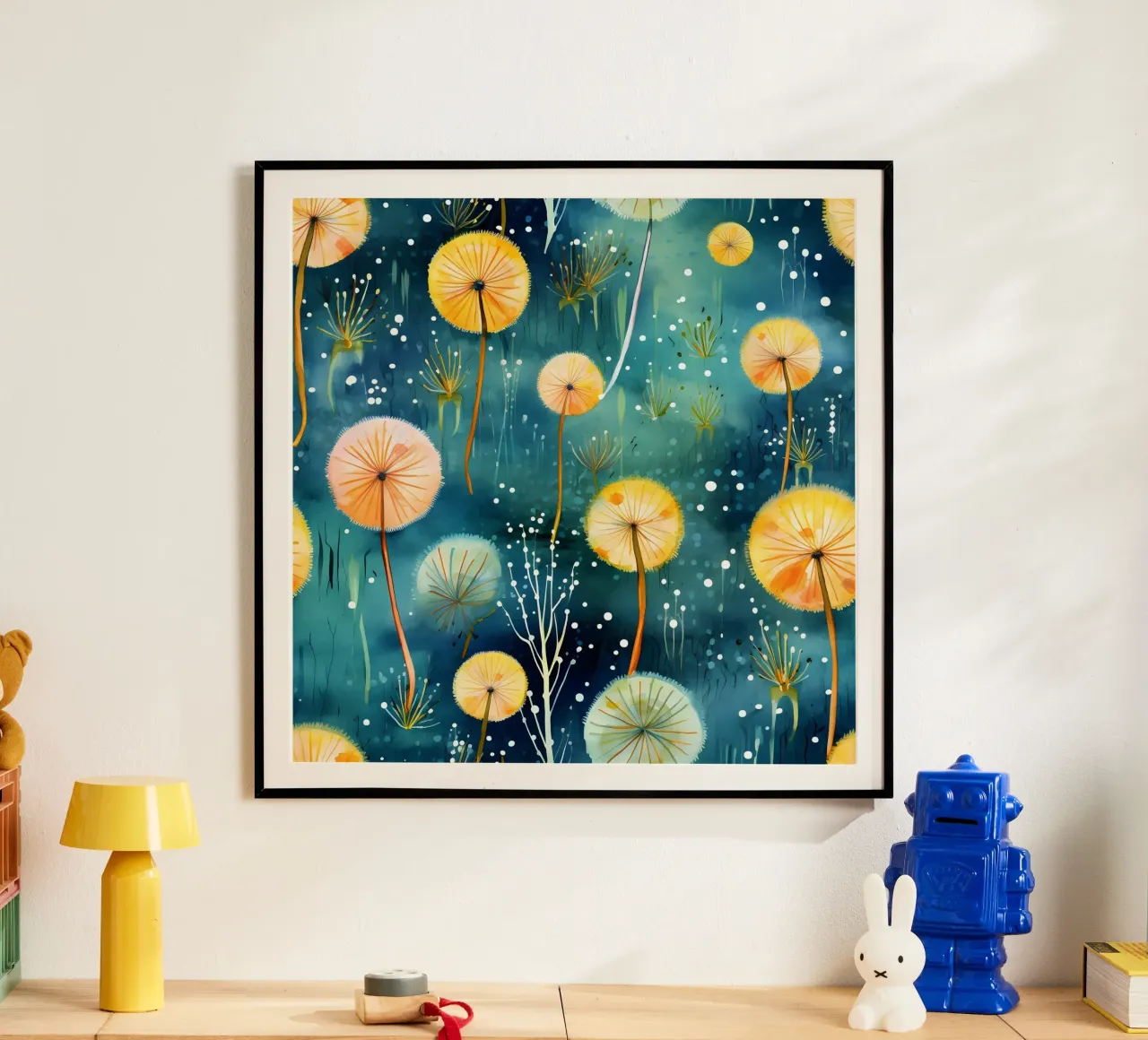 Cosmic Dandelions hahnemühle by Botanical Pattern House