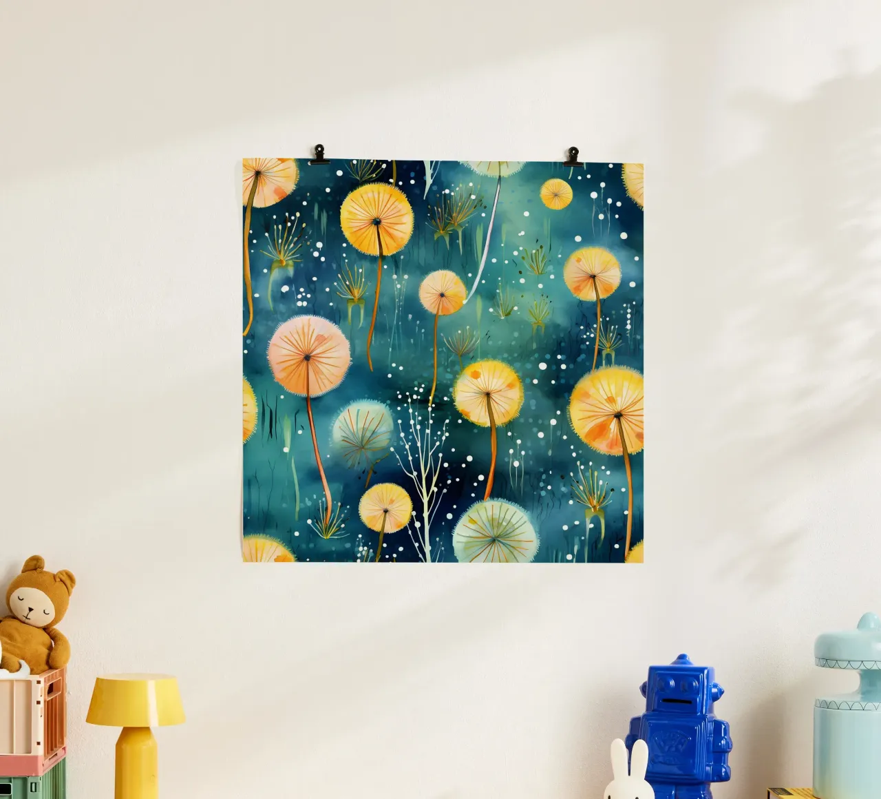 Cosmic Dandelions hahnemühle by Botanical Pattern House