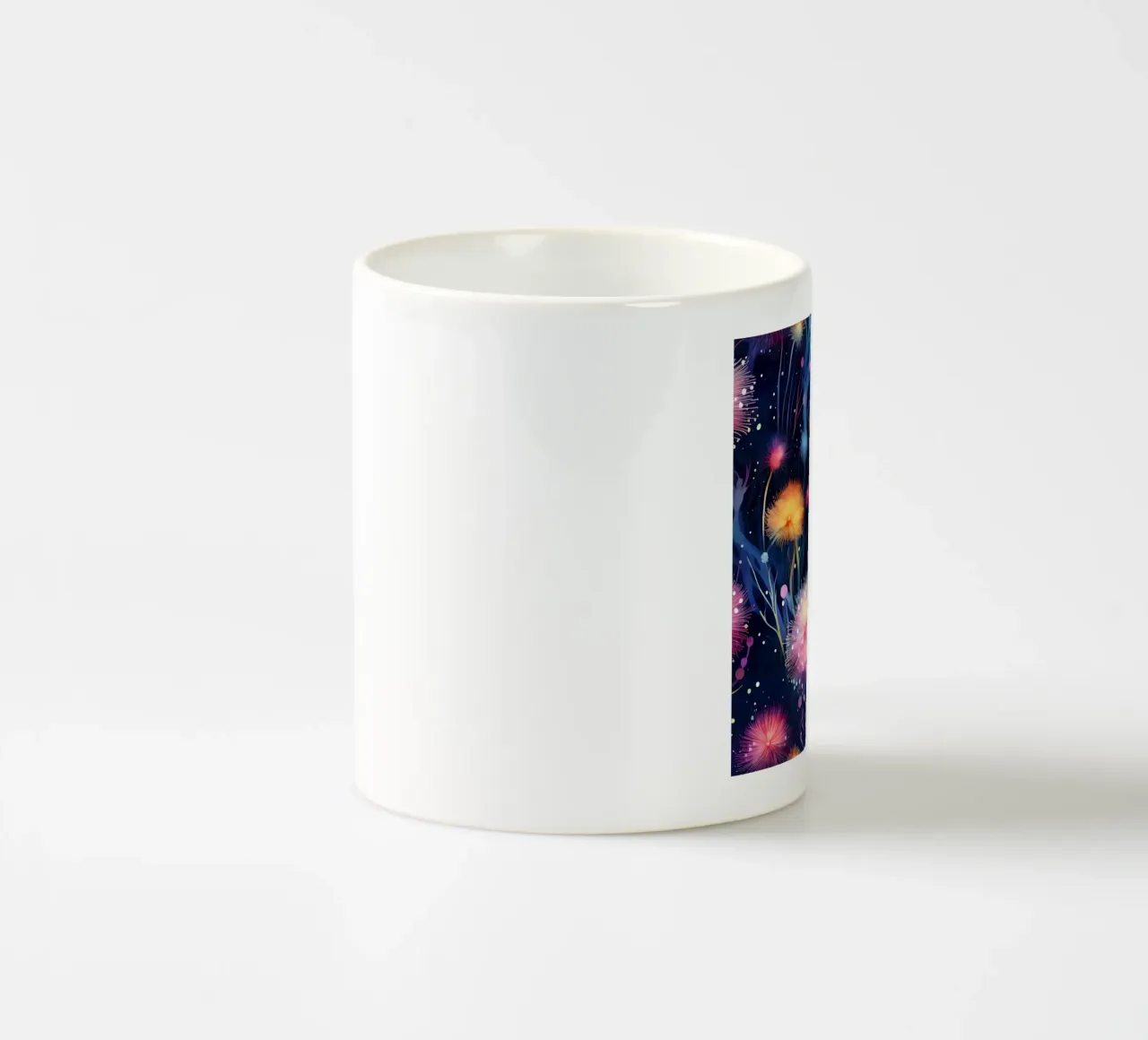 Denti di leone cosmici tazza in ceramica da Botanical Pattern House