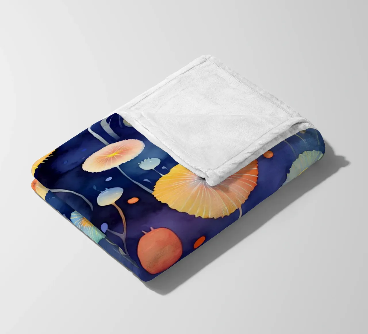 Cosmic Dandelions fleece blanket by Botanical Pattern House