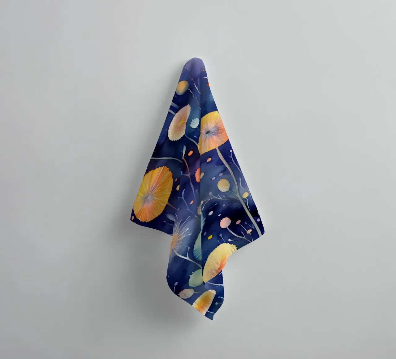 Cosmic Dandelions towel by Botanical Pattern House