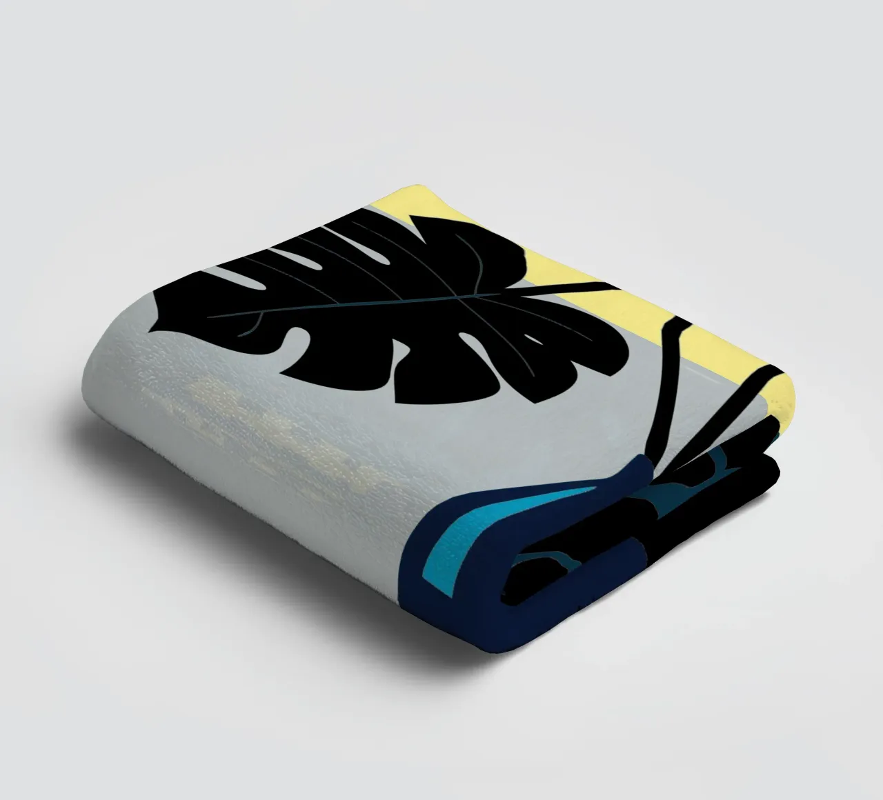 Gatto e fiore di Monstera asciugamano da bagno da TODAY'S SHOP