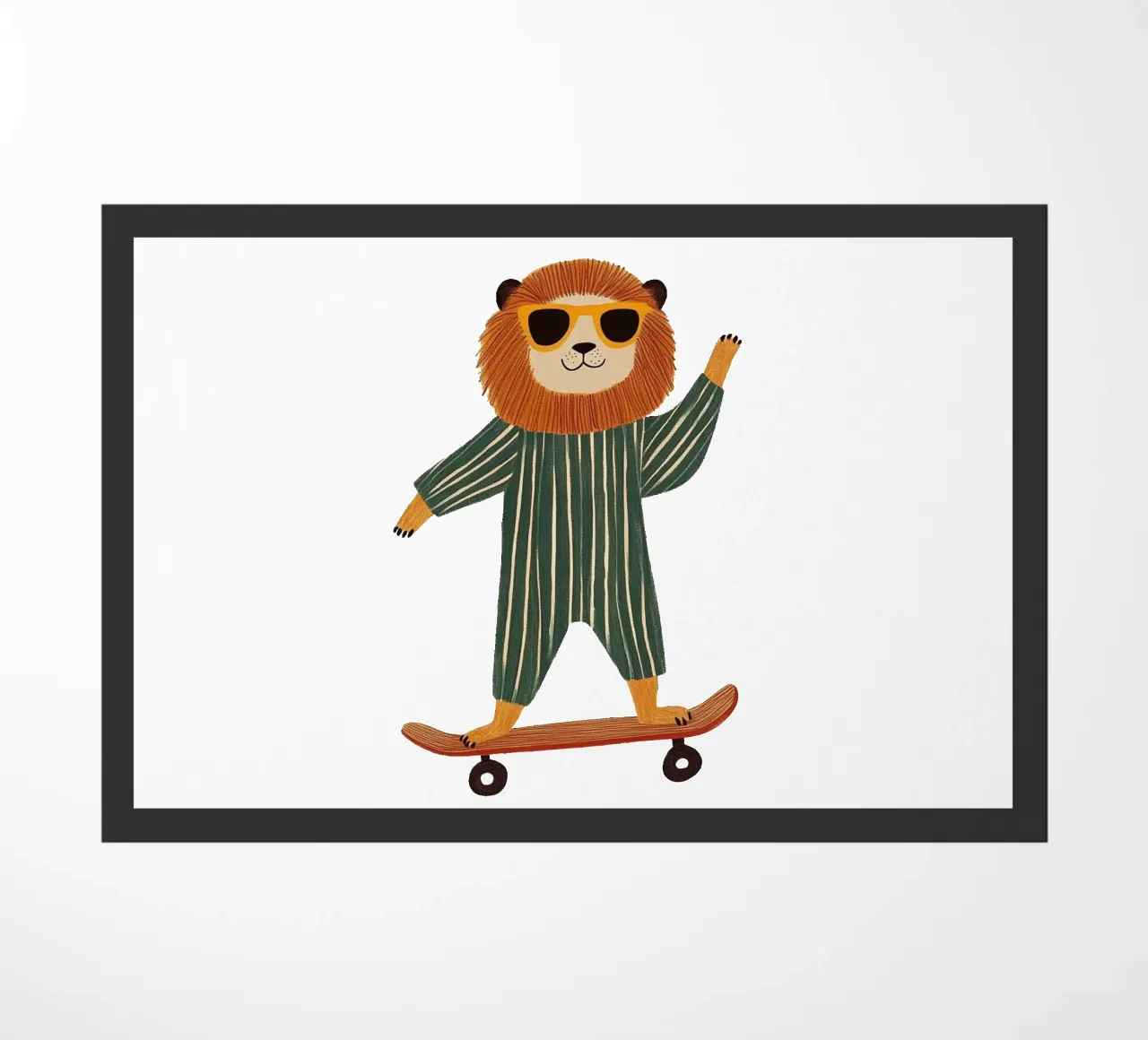 Leone su skateboard zerbino da HookASmile