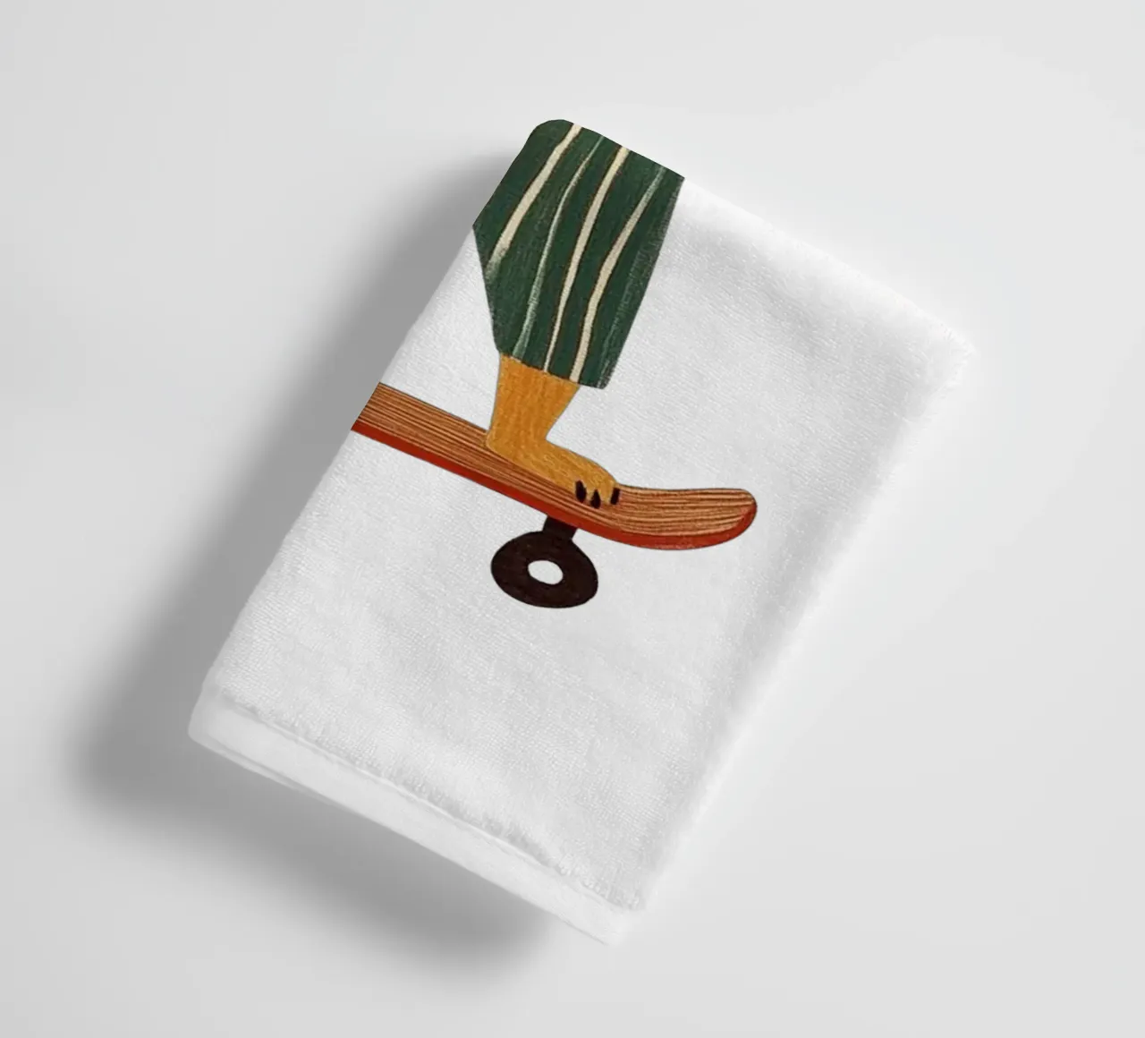 Lion on skateboard towel by HookASmile