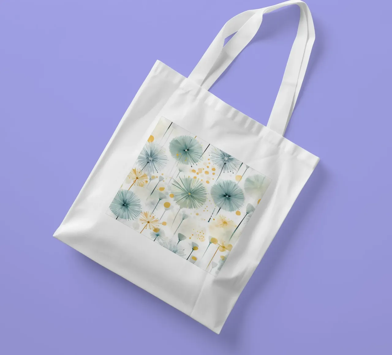 Denti di leone ad occhi aperti borsa in juta da Botanical Pattern House