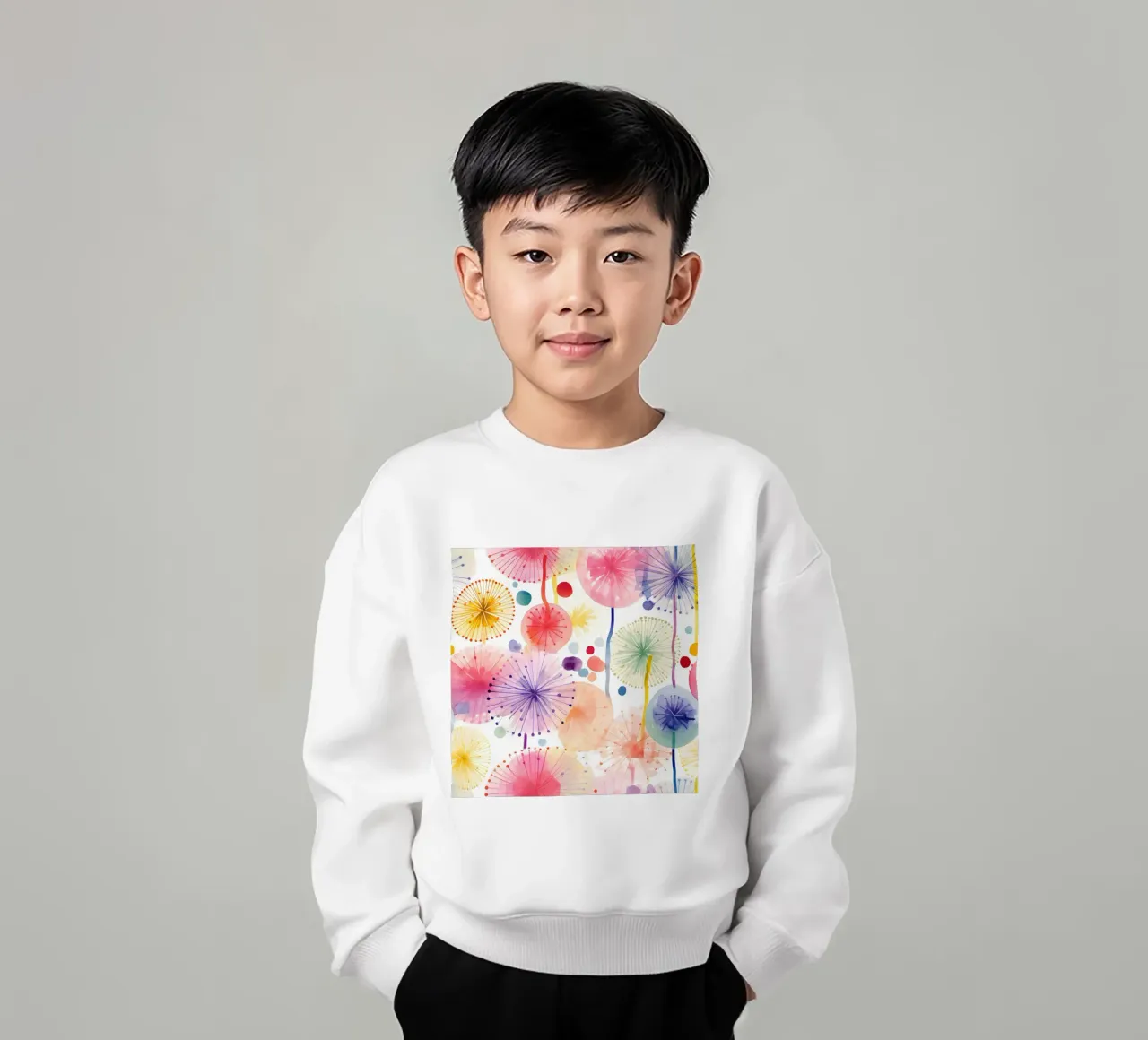 Denti di leone ad occhi aperti felpa bambino da Botanical Pattern House