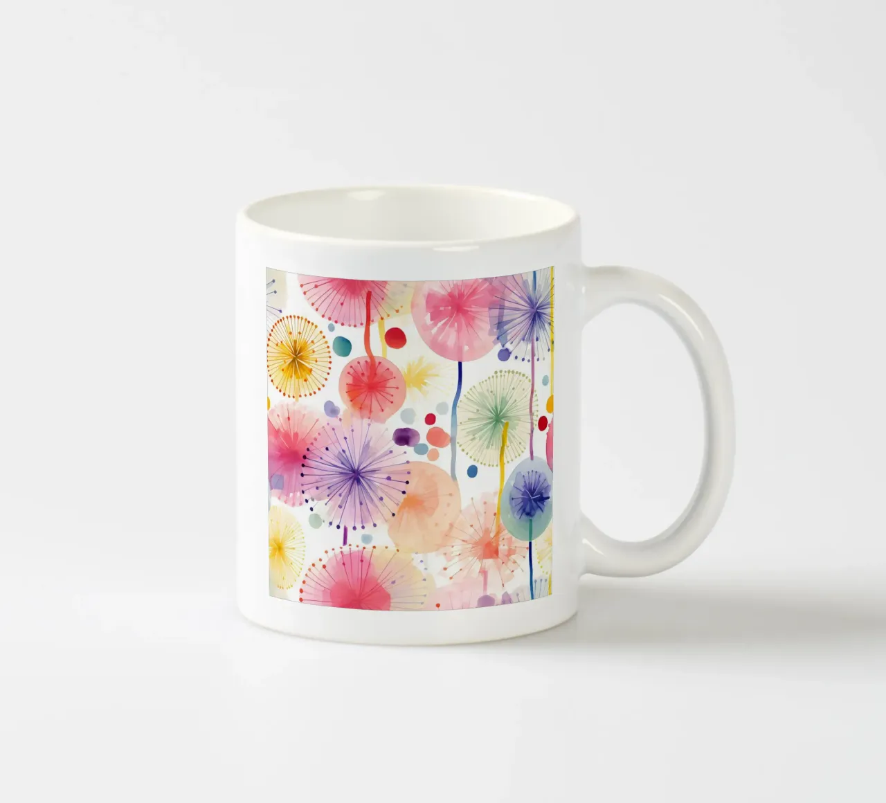 Denti di leone ad occhi aperti tazza in ceramica da Botanical Pattern House