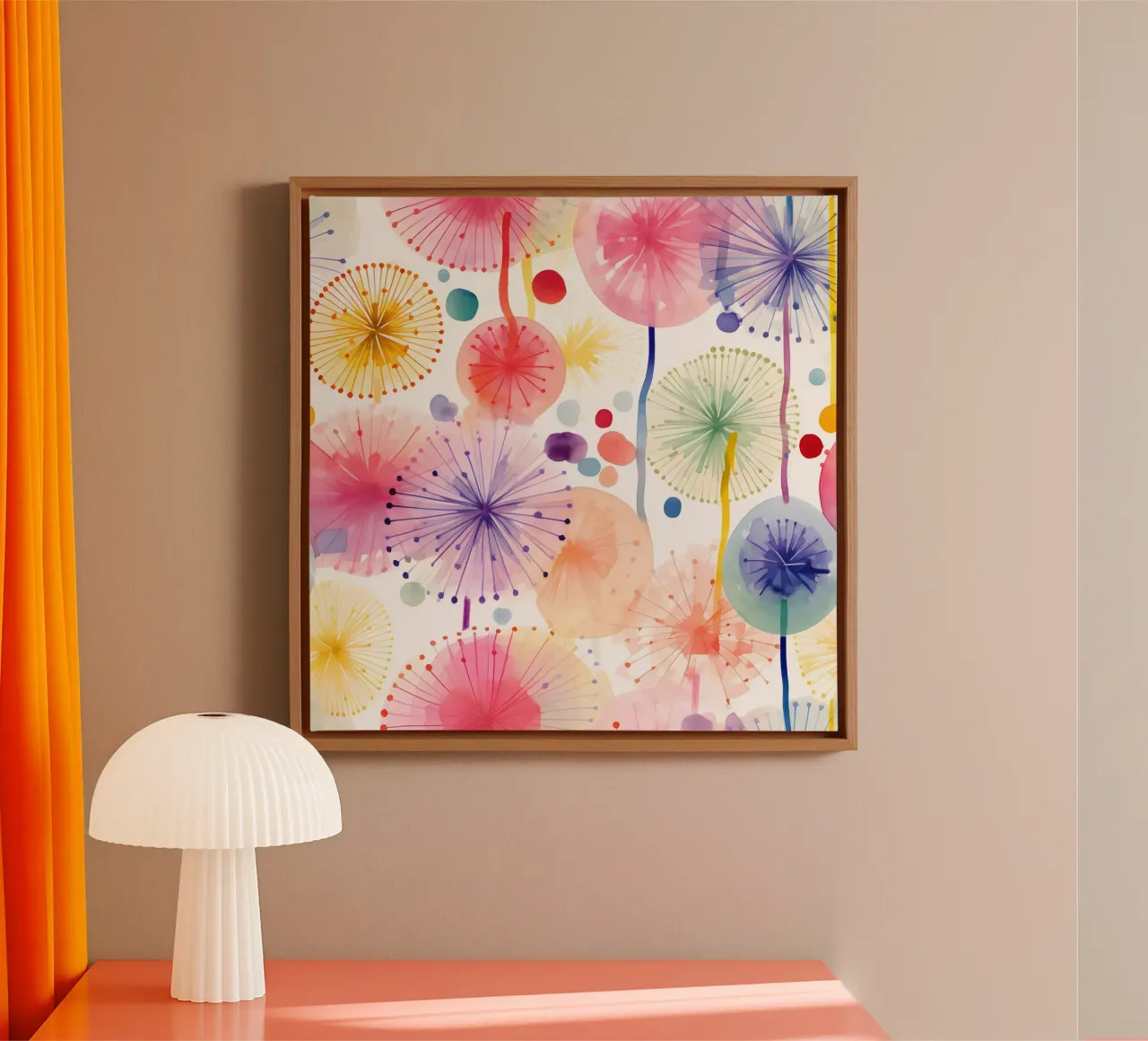 Daydream Dandelions canvas by Botanical Pattern House