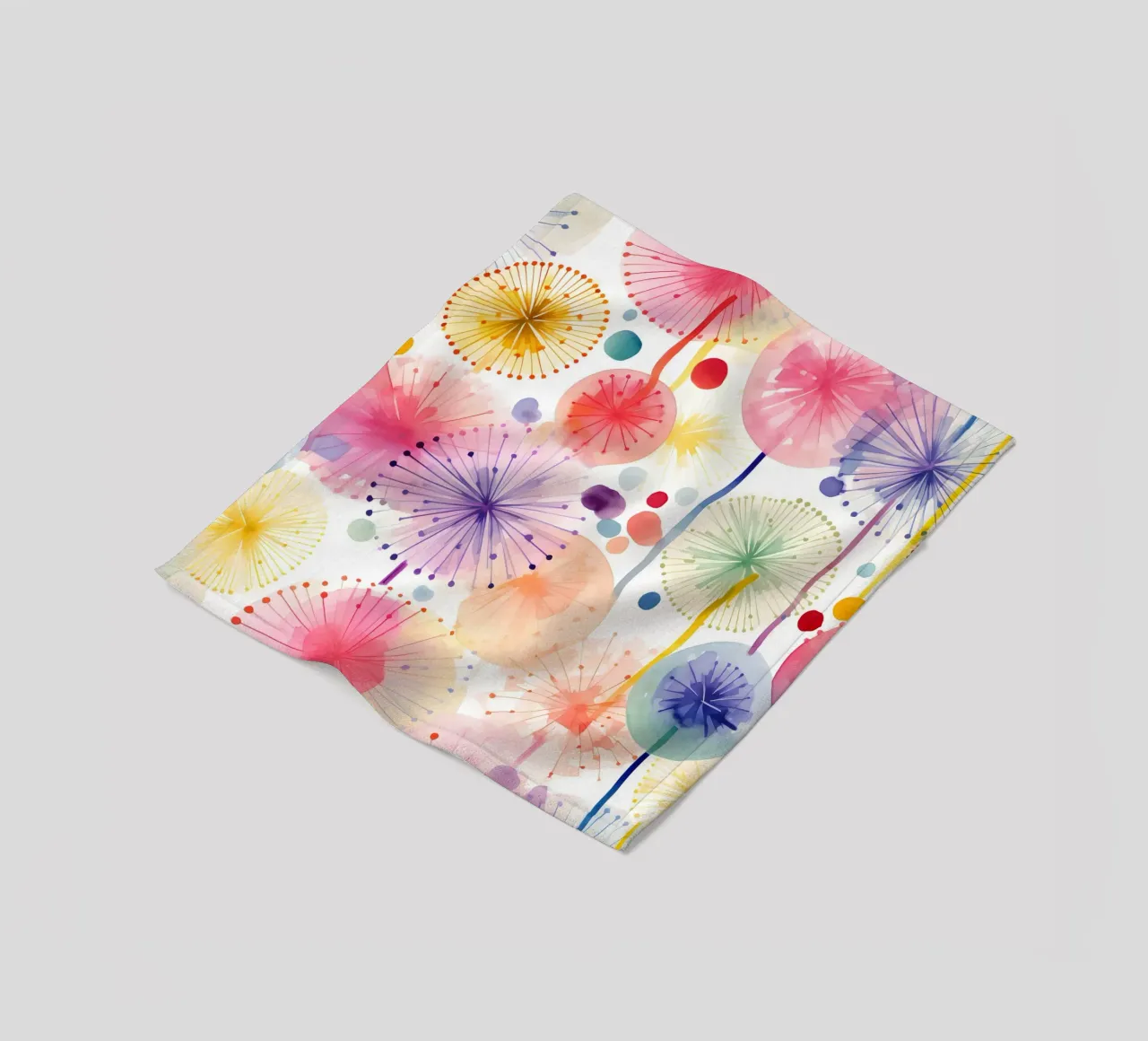 Denti di leone ad occhi aperti coperta in pile da Botanical Pattern House