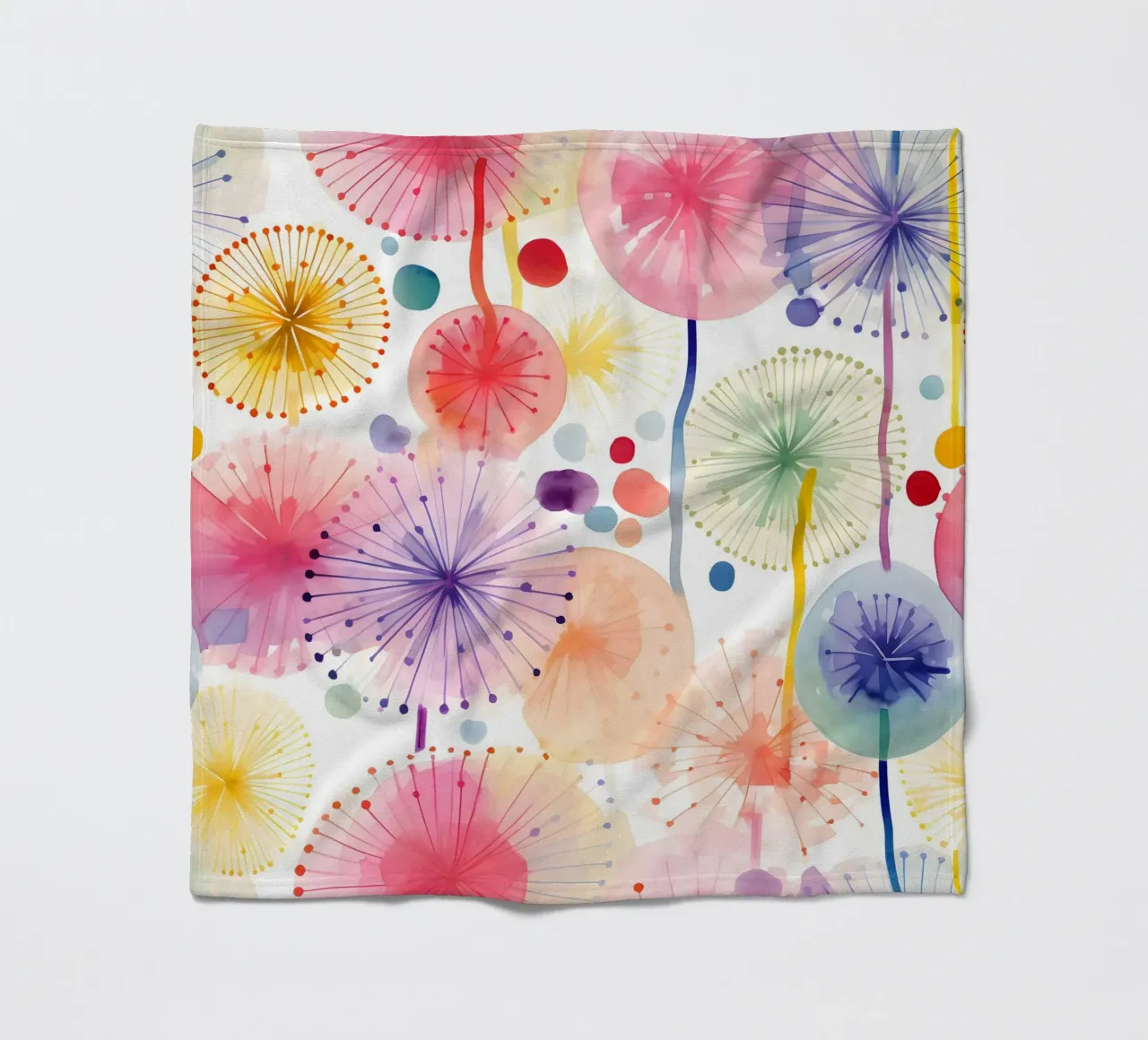 Denti di leone ad occhi aperti coperta in pile da Botanical Pattern House