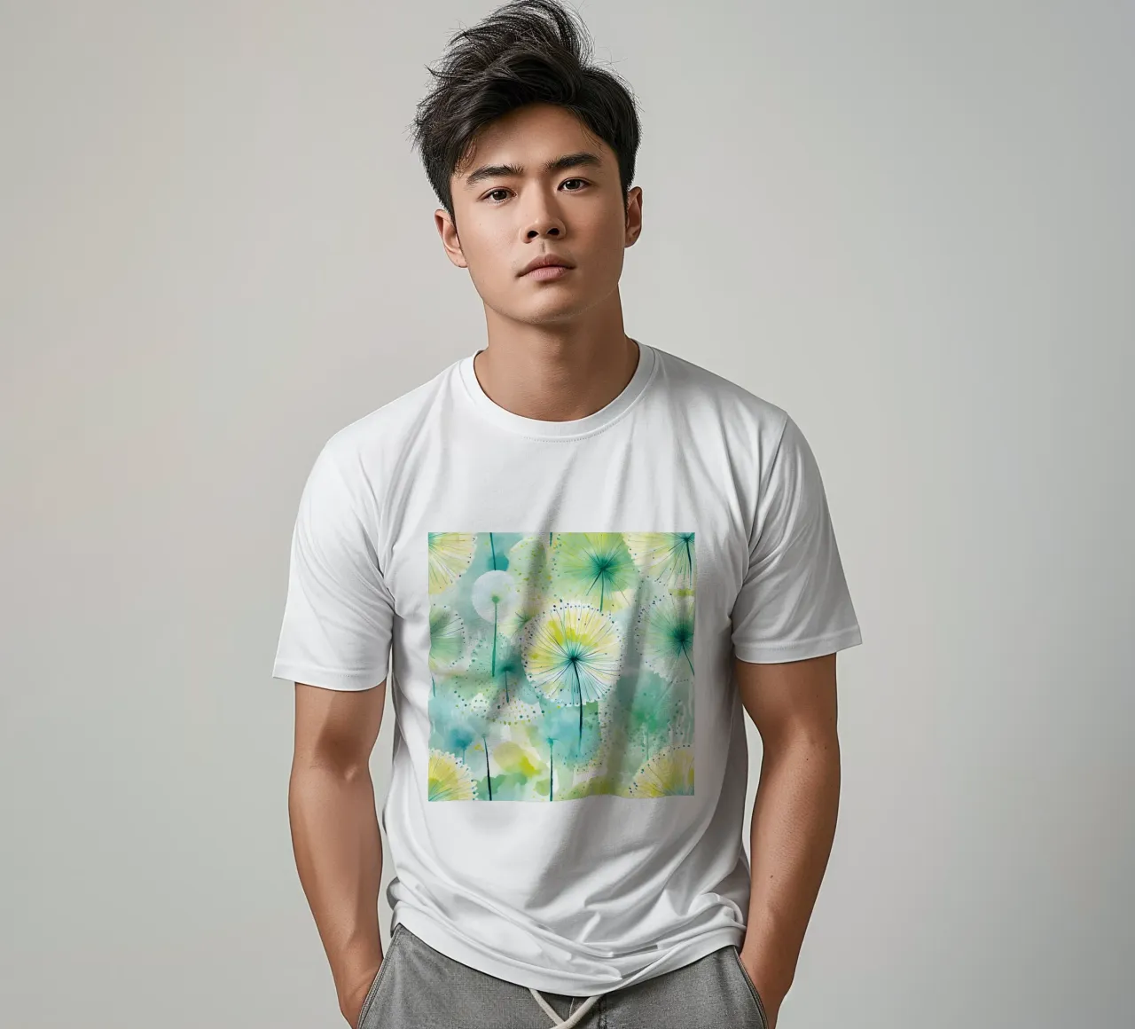 Denti di leone ad occhi aperti t-shirt da Botanical Pattern House