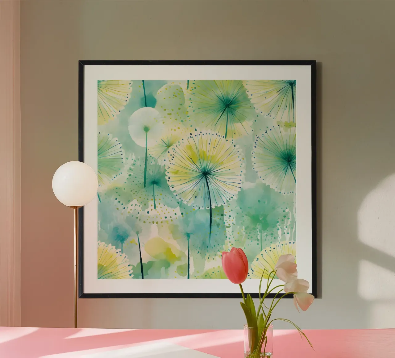 Denti di leone ad occhi aperti carta hahnemühle da Botanical Pattern House