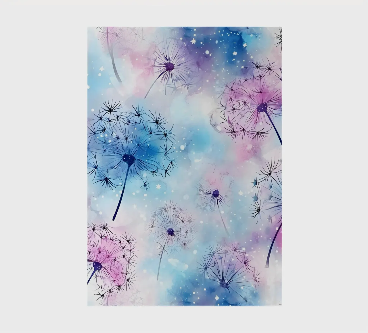Dreamy Dandelions Galaxy notebook by Botanical Pattern House