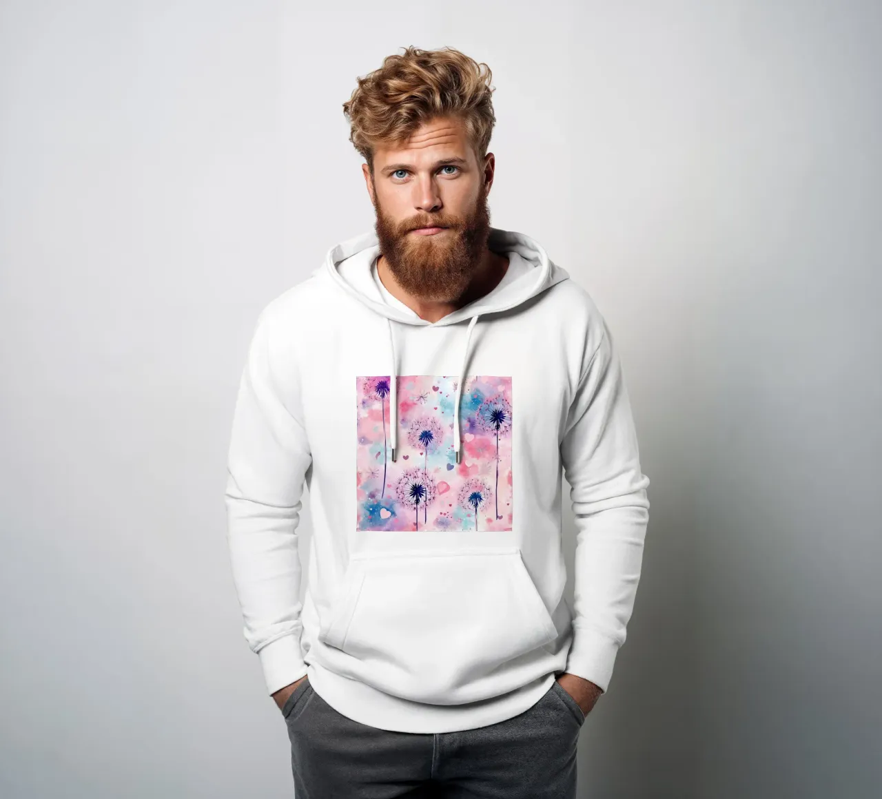 Galassia di denti di leone sognanti felpa con cappuccio da Botanical Pattern House