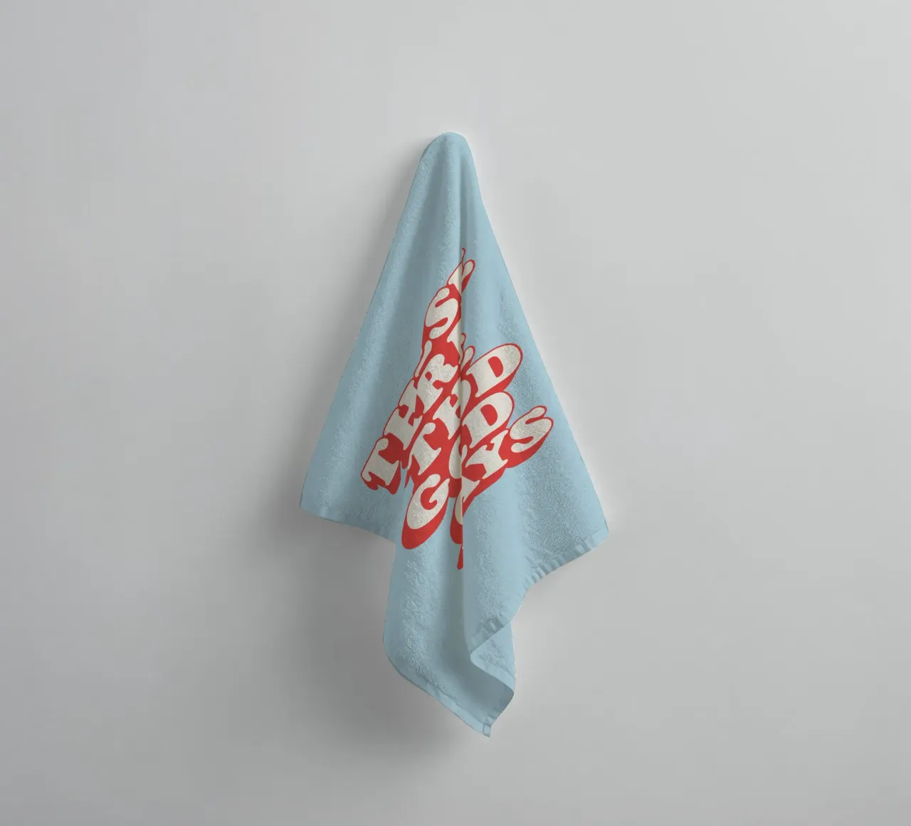 These Are The Good Old Days Typography Print Red White Blue towel by THE MOTIVATED TYPE