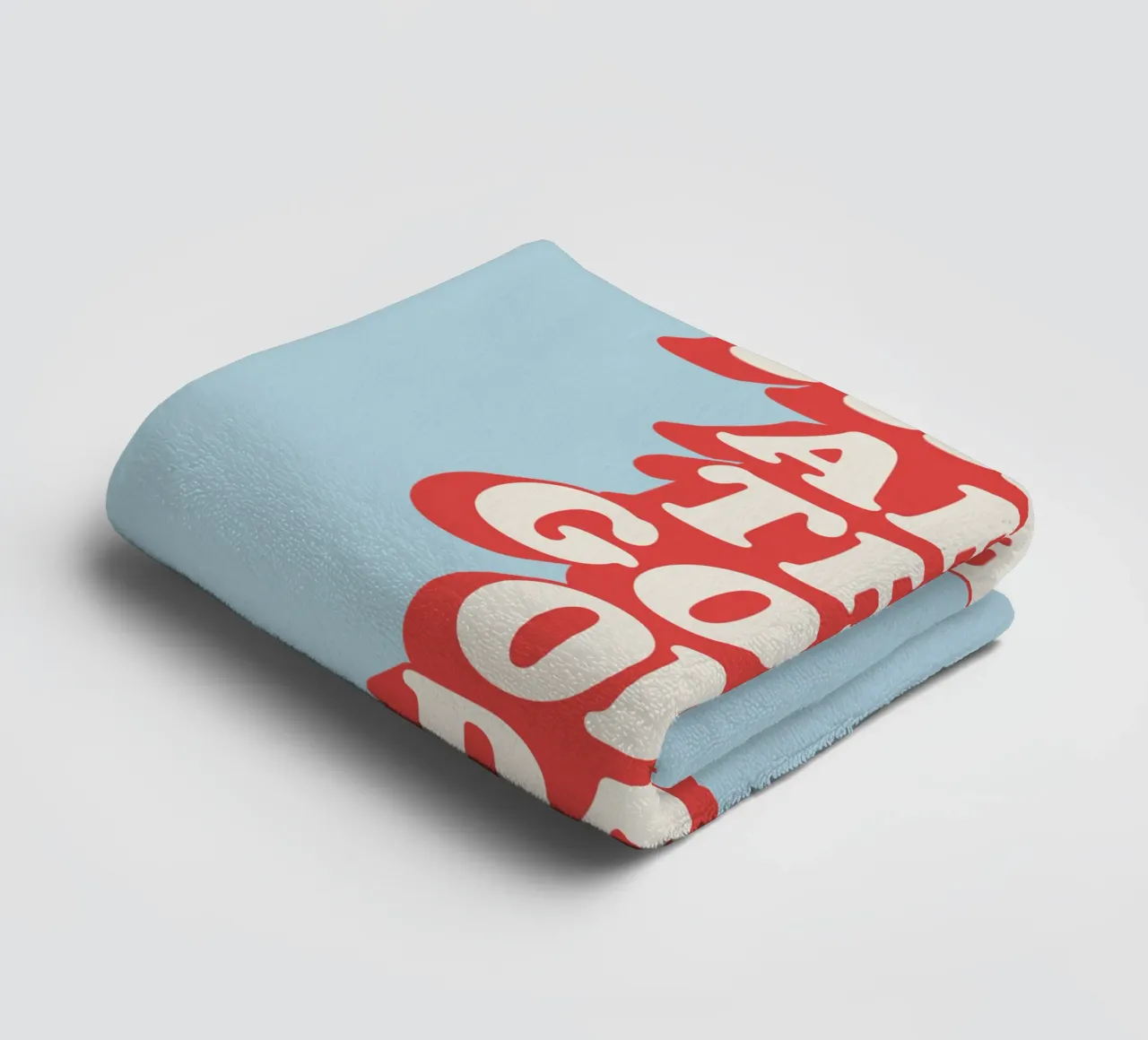 These Are The Good Old Days Typography Print Red White Blue towel by THE MOTIVATED TYPE